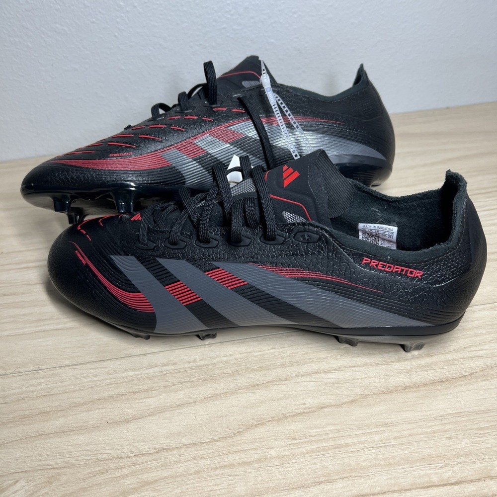 Adidas Men's Predator League Soccer Cleats‎ Size 11.5 Black Red FG/MG ID1328 New